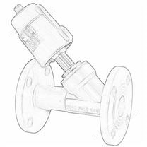 氣動角座閥法蘭